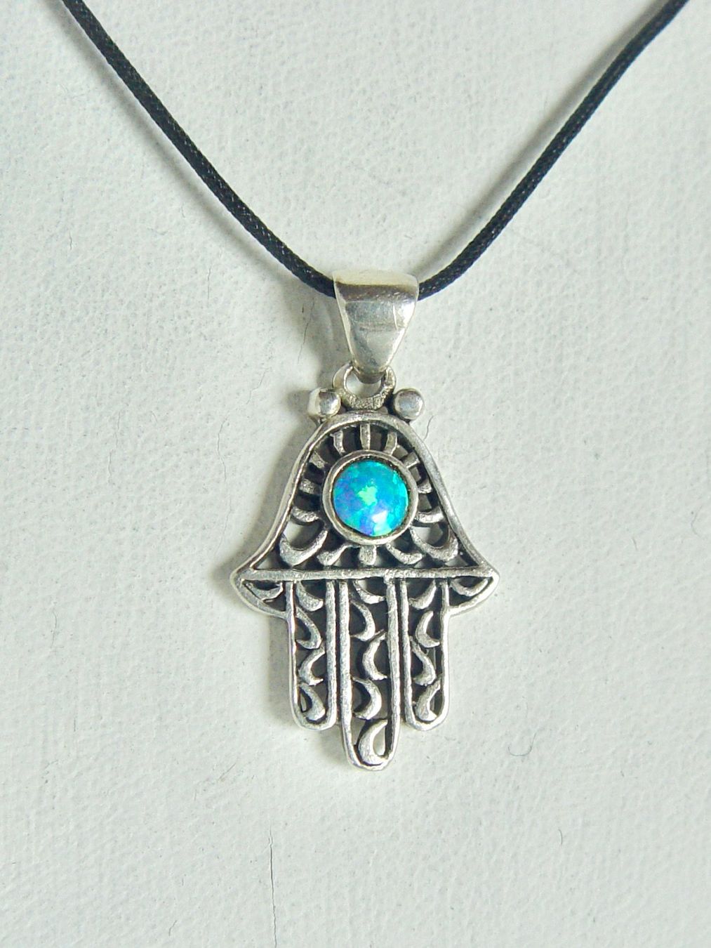 Ciondoli: Fatima Hand (Hamsa) Silber 925 mit Opal – Usato da Henggart venduto da gernli 1