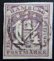 Hamburg Kat. 8 gest. 1864 Kat. 100 Euro