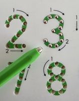 Zahlen 1 bis 9 / Magnettafel und Magnetstift
