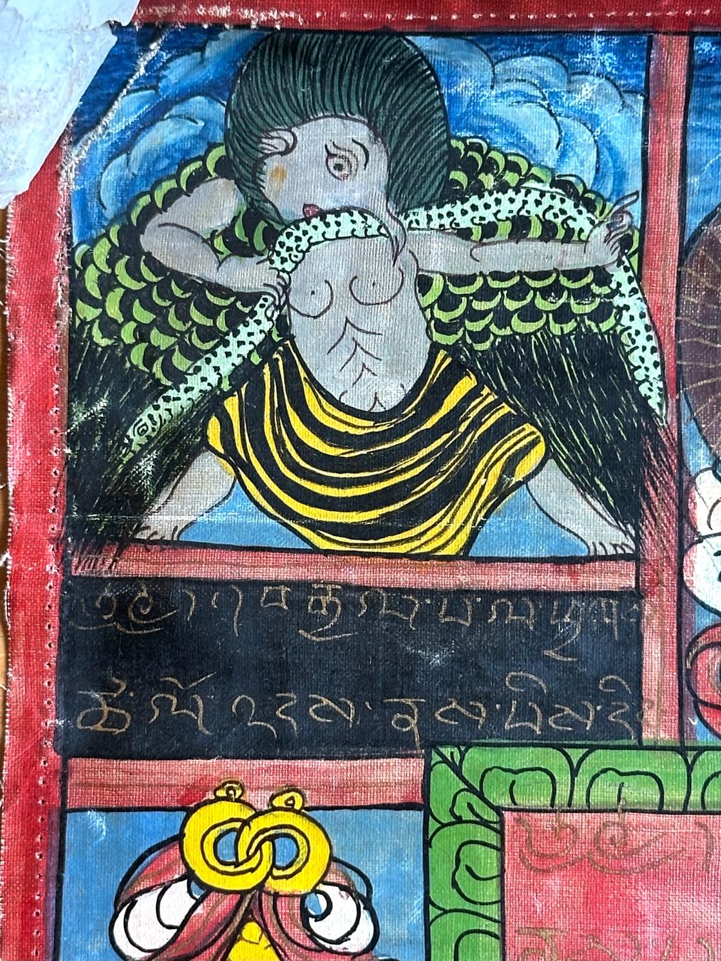 Gemälde: Antiker, asiatischer, Thangka original gemalt – Gebraucht aus Seltisberg von quadartswiss 8