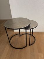 Beistelltisch Set in gutem Zustand (schwarz-silber)