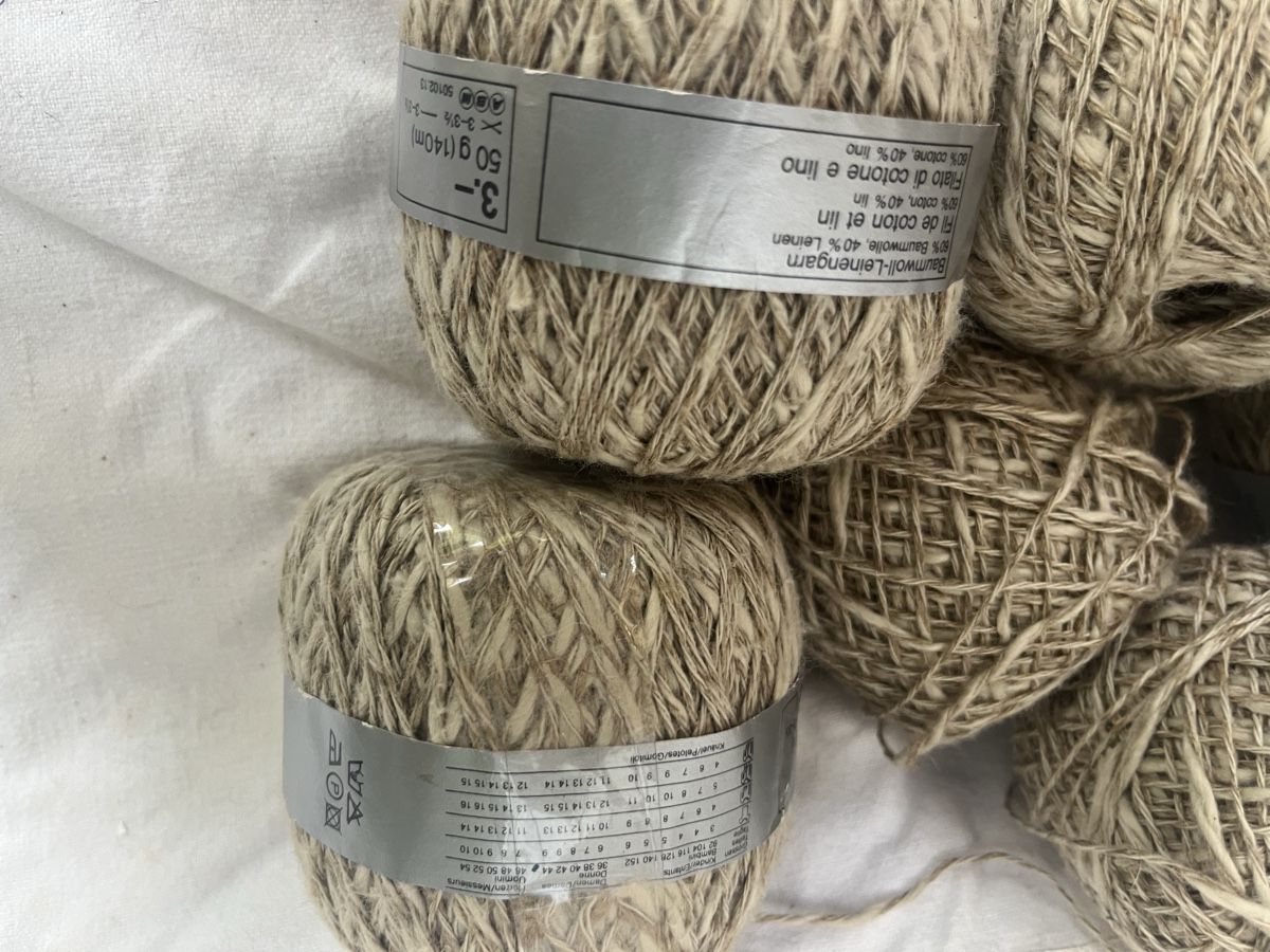 Cordicelle & Fili: 250 gr Garn 40% Leinen, 60 % Baumwolle – Nuovo (secondo la descrizione) da Wila venduto da Fritz-Wila 1