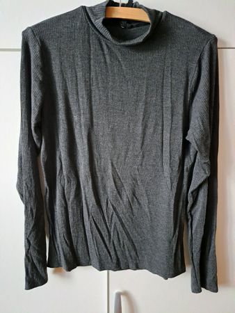 Chicorée Damen Rollkragen Langarm Shirt Gr. L anthrazit