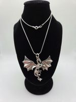 Schlangenkette mit Drachen Anhänger 925 Silber