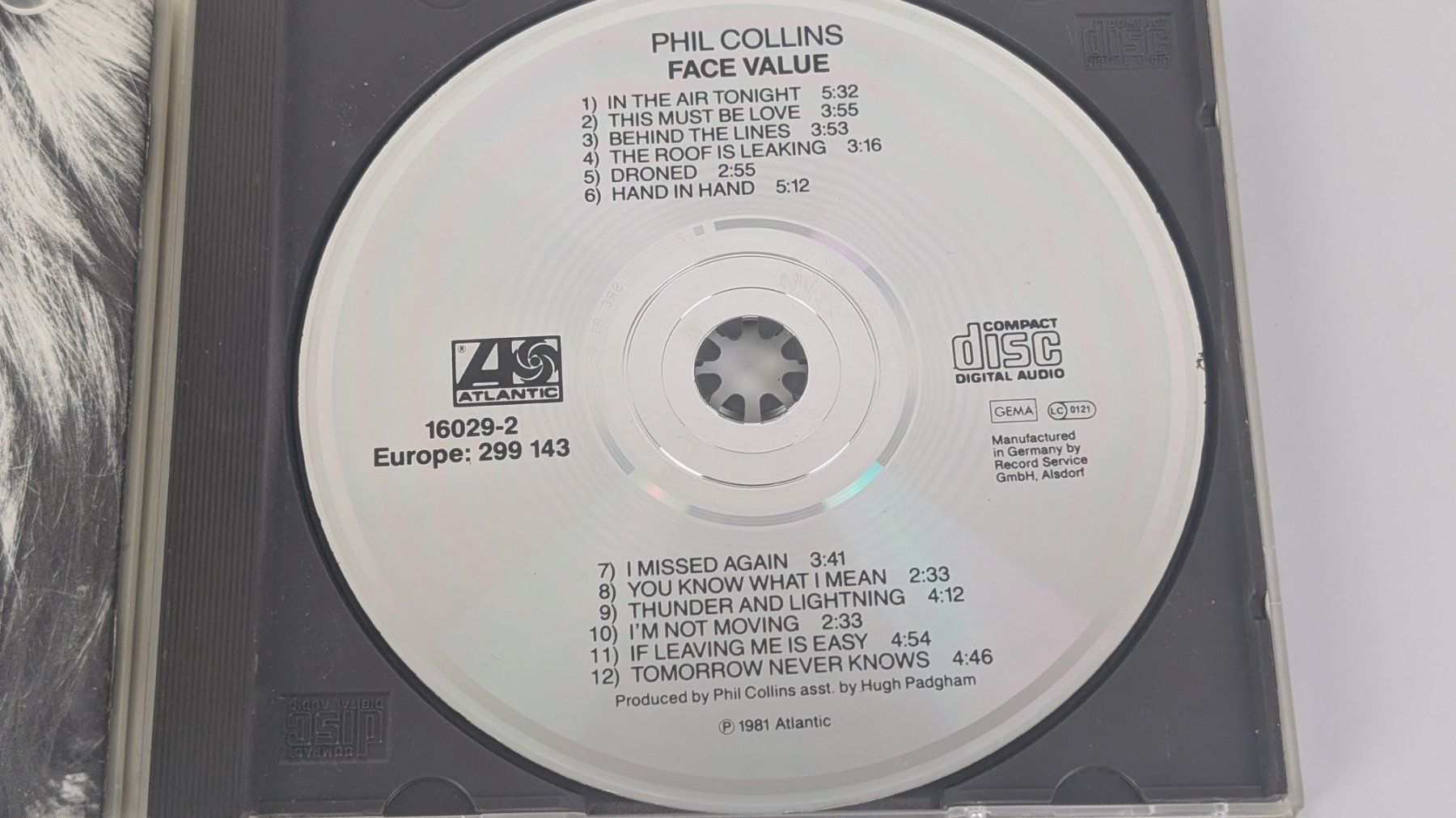 CD: Phil Collins - Face Value CD - Top – Usato da Zürich venduto da 1.Simon 3