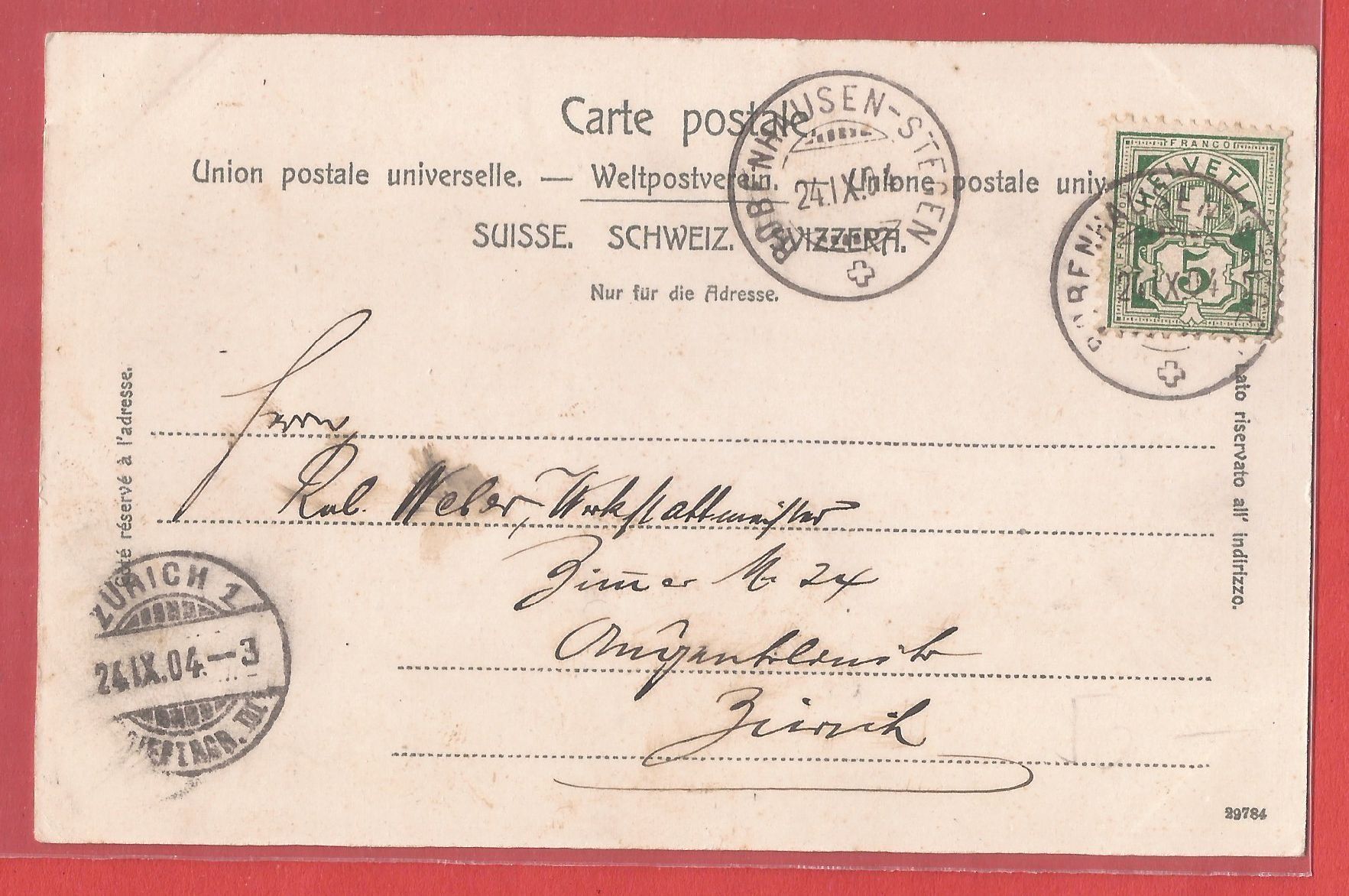 Ansichtskarten: Wetzikon mit Tram - 1904 – Gebraucht aus Fislisbach von Porano 1