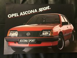 Opel Ascona Sport Verkaufsflyer 2 Seiten