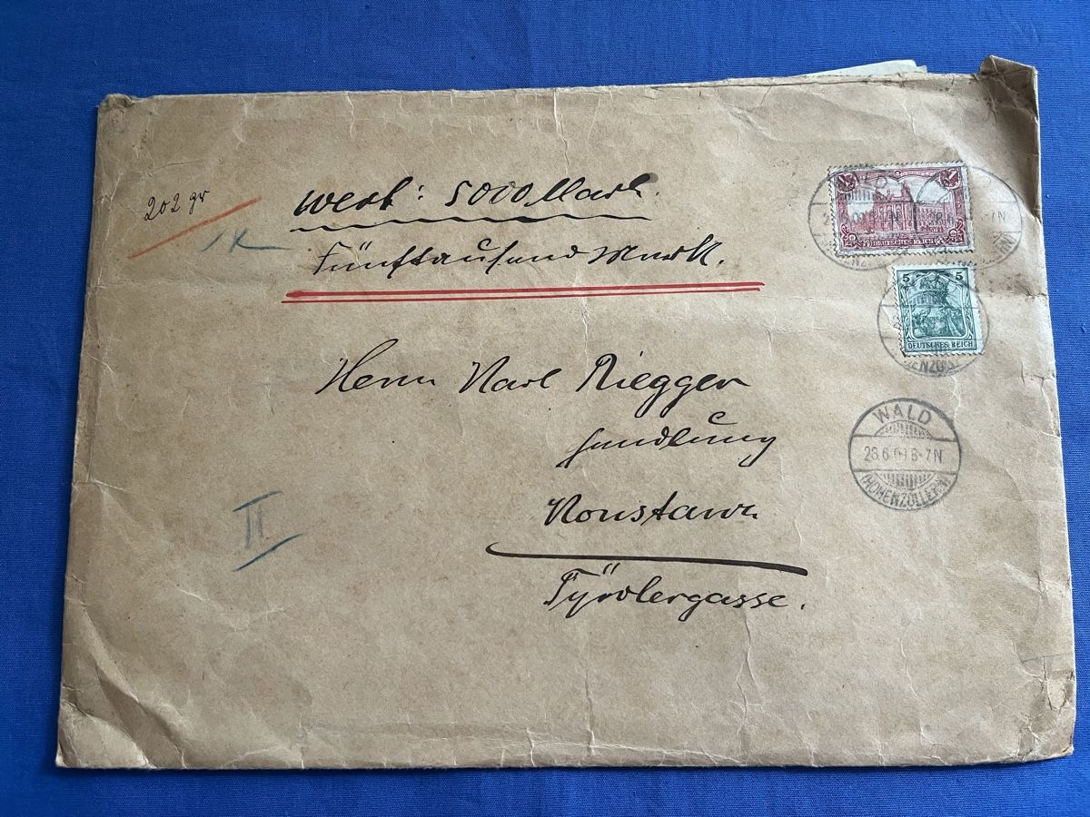 Dokumente: Gerichtsdokument Konstanz von 1909 – Gebraucht aus Romanshorn von Apfelschuss