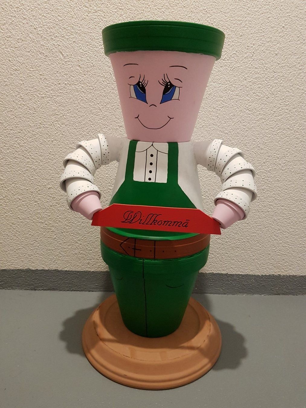 Vasi per fiori: Tontopffigur Blumentopf Gartendekoration – Usato da Brunnen venduto da kent03 1