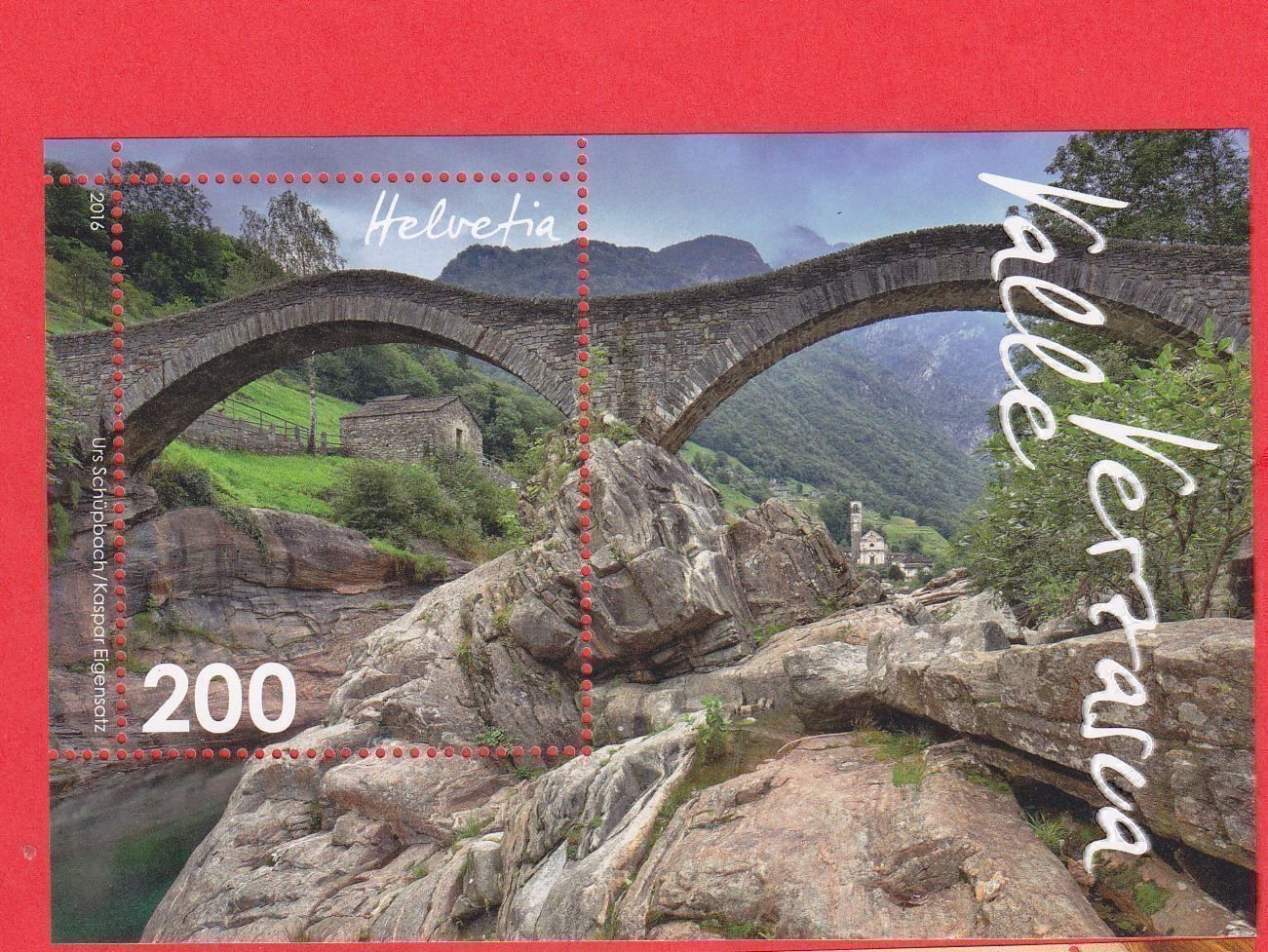 Tutti i francobolli: 2016 Block Verzasca 1x 2Fr. ** Postfrisch ** – Nuovo (secondo la descrizione) da Adliswil venduto da Aenti