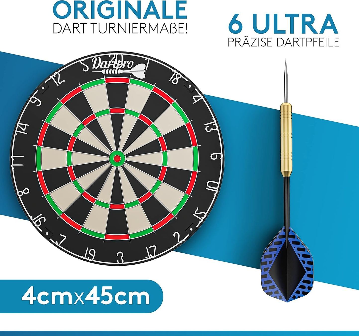 Tiro con l'arco: DartPro - DAS ORIGINAL - Dartscheibe mit Pfeilen – Nuovo e nell'imballaggio originale da Nuglar venduto da SaleRitter 1