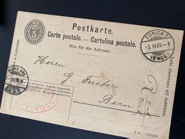 Alte Postkarte  1906  Zürich 7 (ENGE) - BERN  BRF.