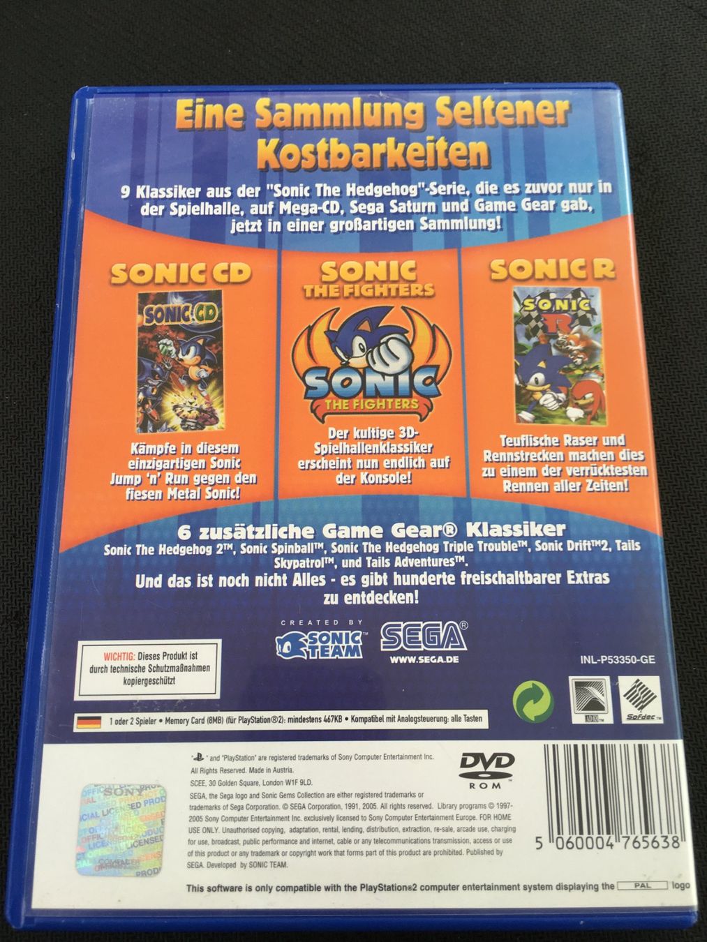 Sony Giochi: Sonic Gems Collection -  PS2 / Playstation 2 – Usato da St.Gallen venduto da sjosjo 1