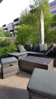 Gartenlounge Polyrattan anthrazit 4-teilig guter Zustand