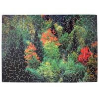 Puzzle Holz handgesägt Einzelstück Herbstwald