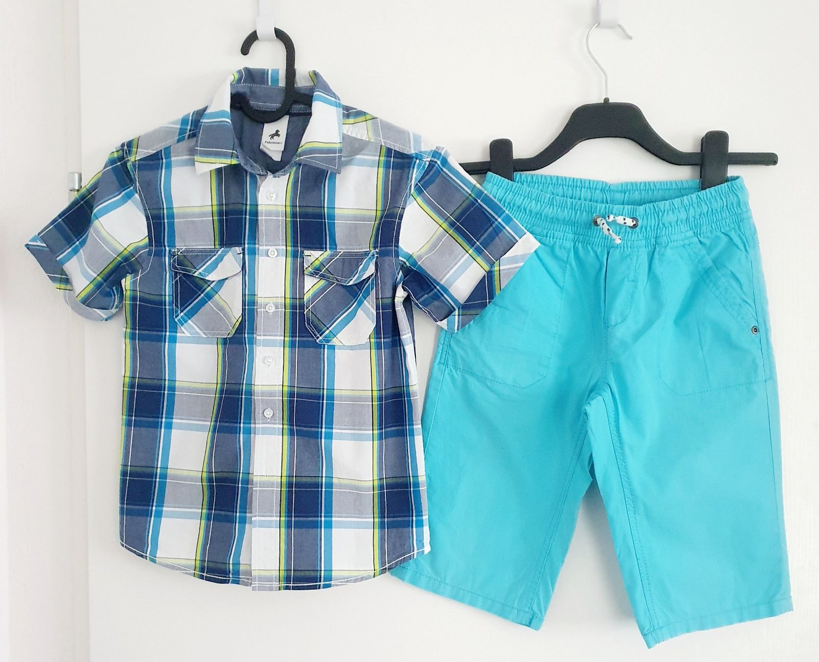 Lotti & Set di vestiti: Kurzarm Hemd + Shorts, Gr.134 – Usato da Volketswil venduto da Dokinka 2