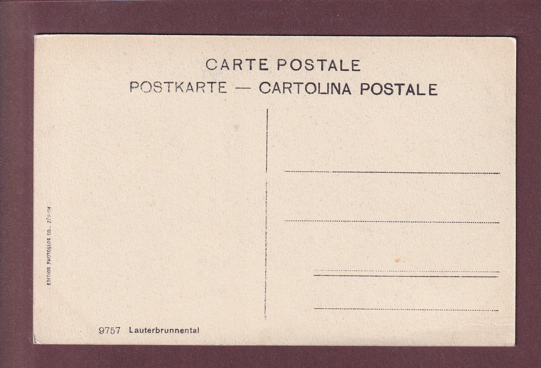 Cartoline postali: Zug im LAUTERBRUNNENTAL – Usato da Pully venduto da nicecards 1
