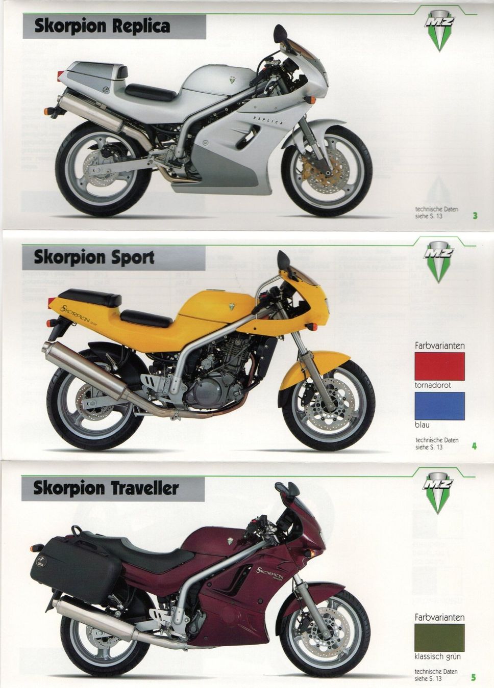 Mz Strada: MZ Modellprogramm 1997/1998 - Originalprospekt – Usato da Malans GR venduto da Chueche427