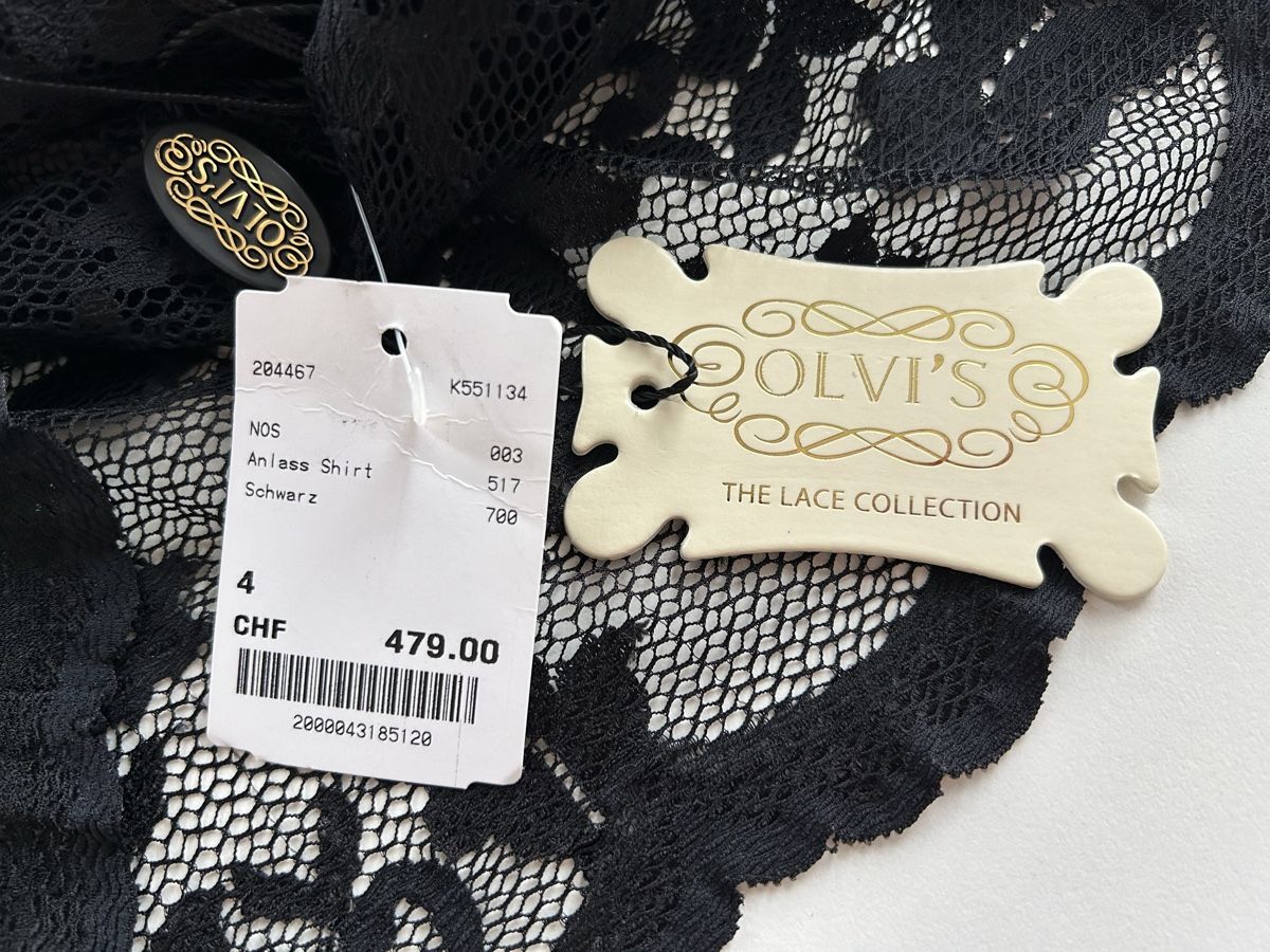 Top: Neues elegantes Spitzenoberteil in schwarz – Nuovo e nell'imballaggio originale da Zürich venduto da hei_7gtp 1