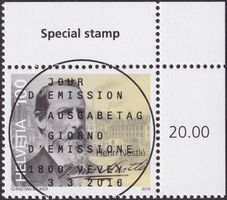 2016, Nr.1580 Henri Nestlé mit Ersttags-Voll-Stempel +TABS