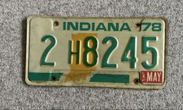 Indiana US-Nummerschild 1978
