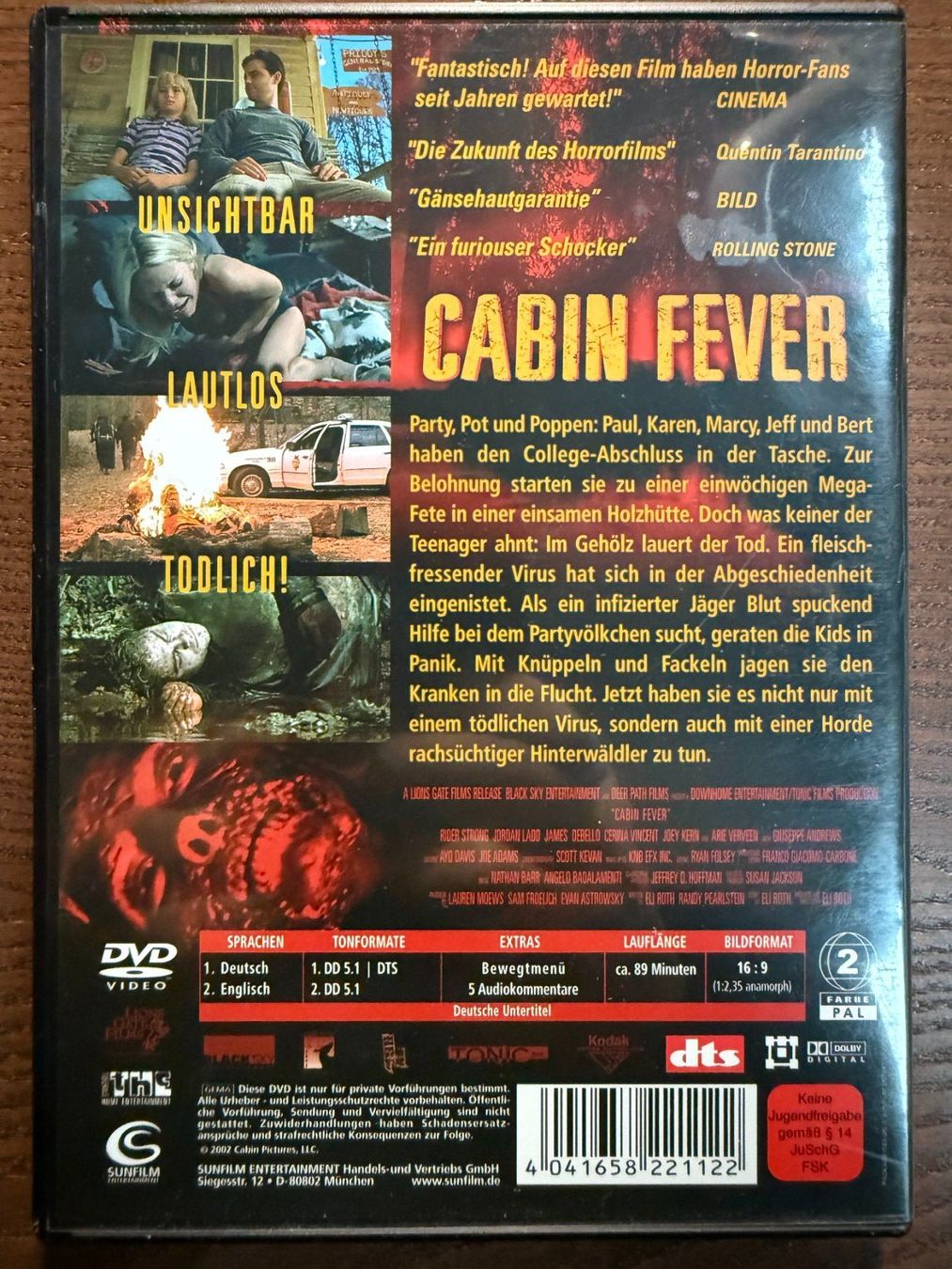 Tutti i DVDs: Cabin Fever – Usato da Zürich venduto da FilmFreunde 1