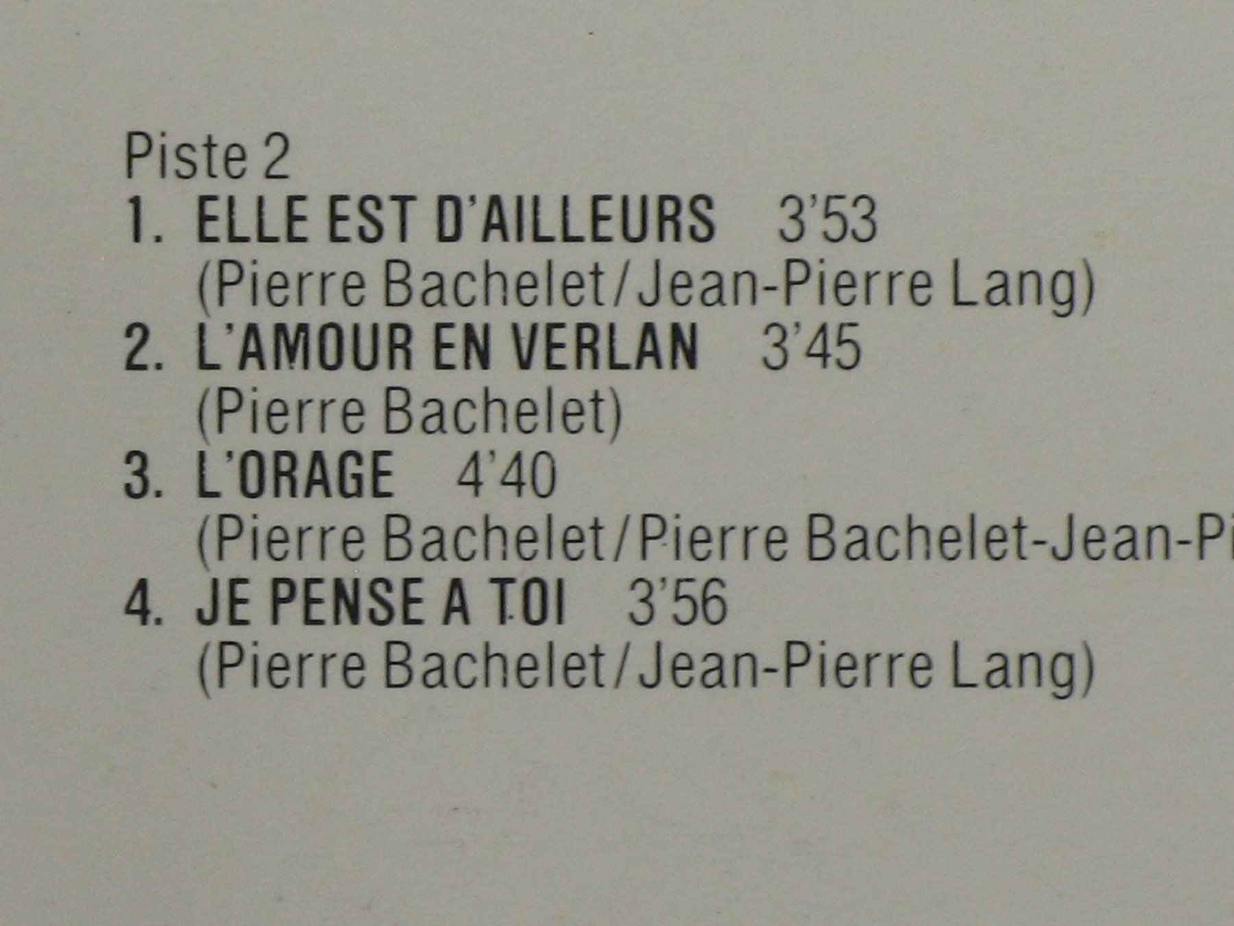 Kompaktkassetten: PIERRE BACHELET – Gebraucht aus Langnau i. E. von gf2_29jt 2