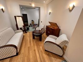 Salon club art deco en palissandre de Rio 