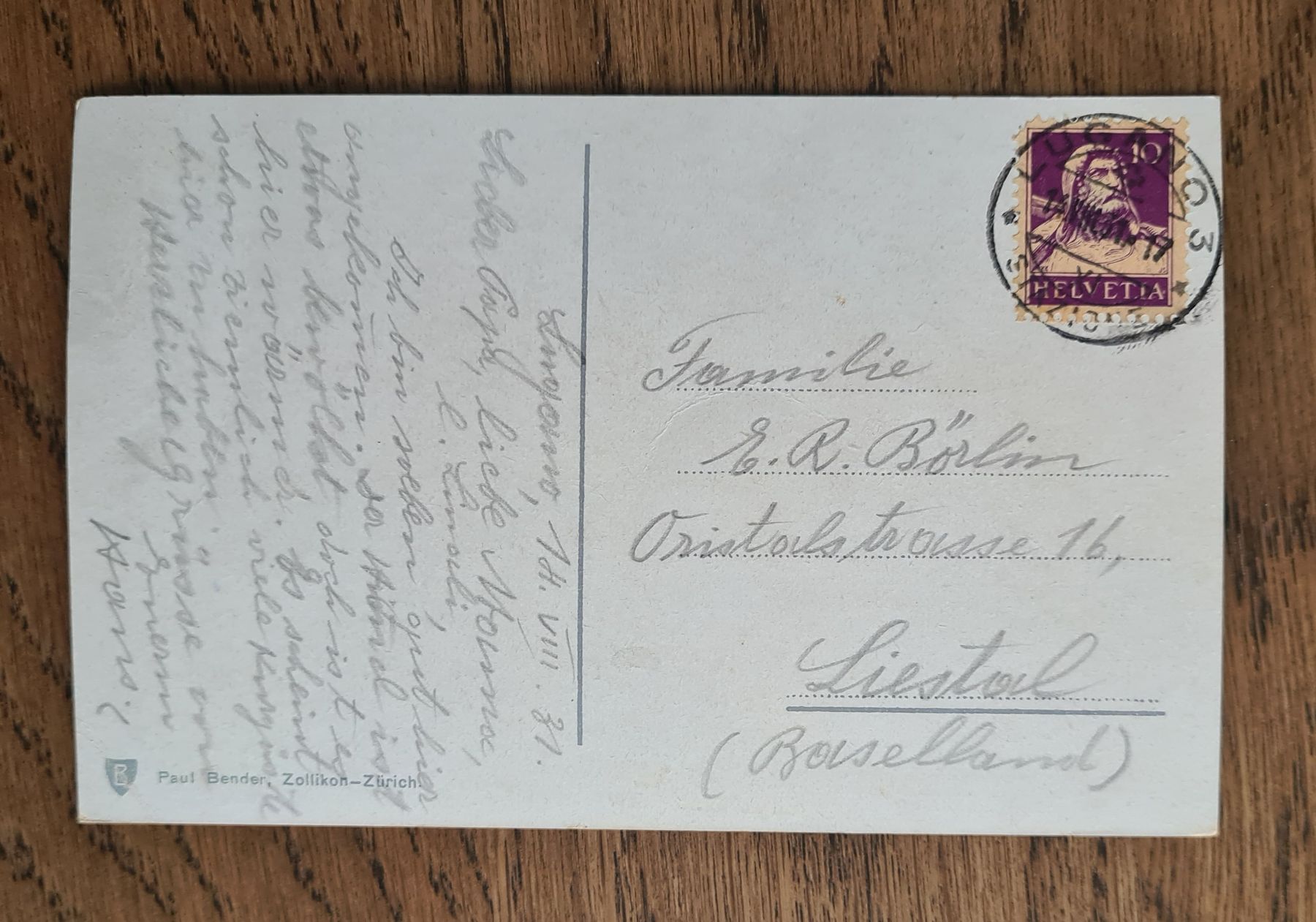 Cartoline postali: Lugano 1931 – Usato da Ebikon venduto da Donar50 1