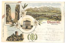 Oberriet farbige Lithografie 5 Bilder
