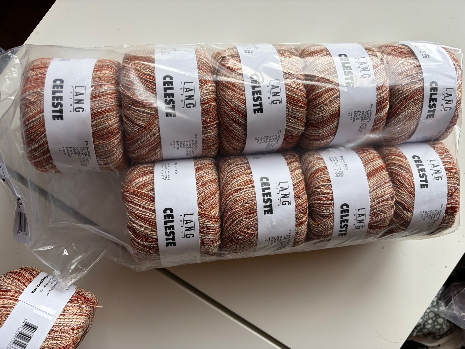 Lang Yarns Lana: 10 Knäuel Celeste Langyarns – Nuovo e nell'imballaggio originale da Büsserach venduto da bor_s88m 2