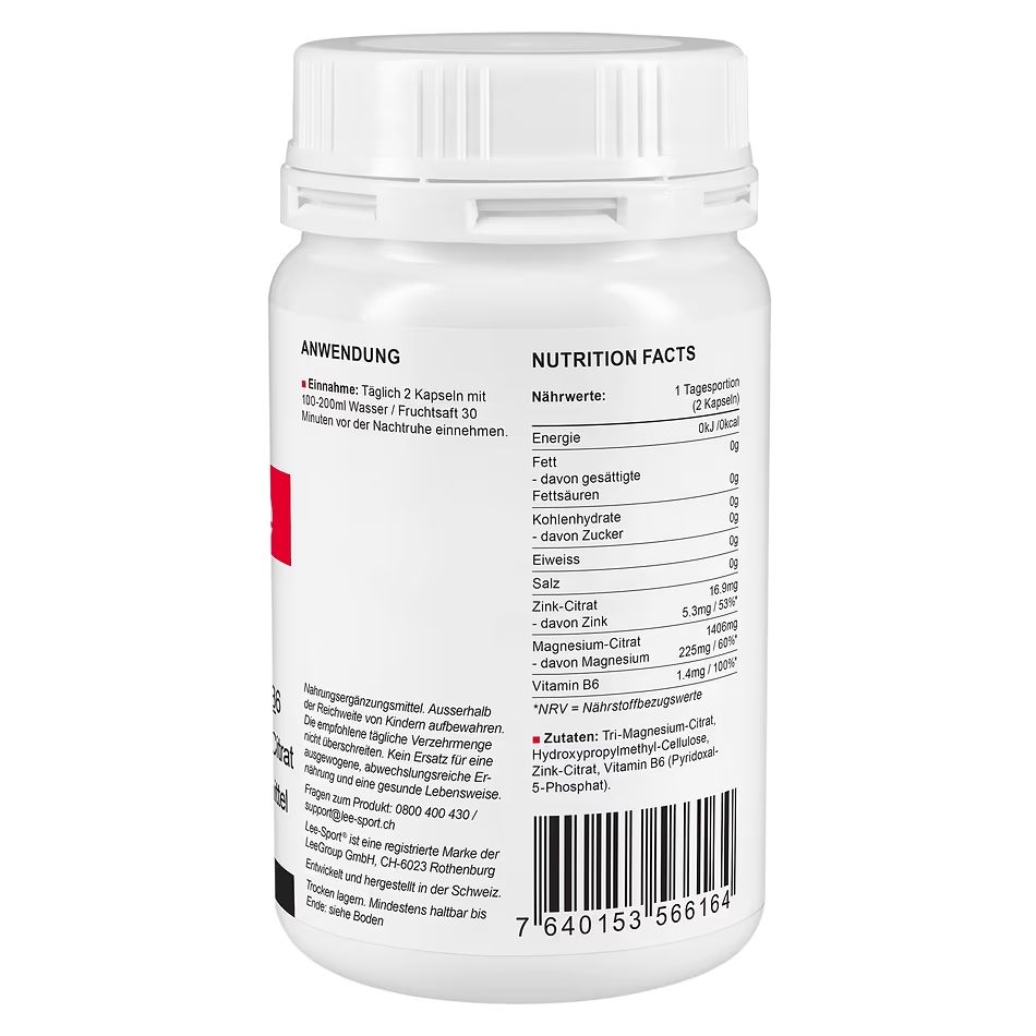 Lee-Sport Cibi & Specialità: Zink Magnesium Vitamin B6 Kapseln – Nuovo e nell'imballaggio originale da Rüti ZH venduto da ste1980 1