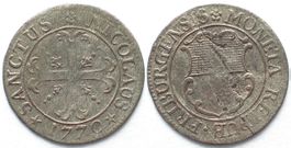 FREIBURG Halbbatzen 1770 Billon