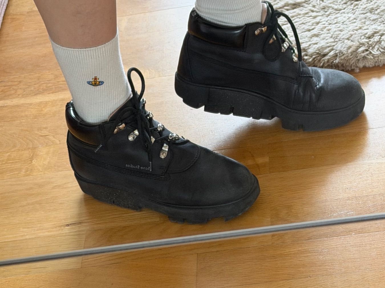 Acne Studios Herrenschuhe: Acne Studios Platform Boots, Size 39Black Leather – Gebraucht aus Zürich von MariKondo