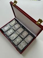 10 lingots d'argent 999 à 31,1 grammes