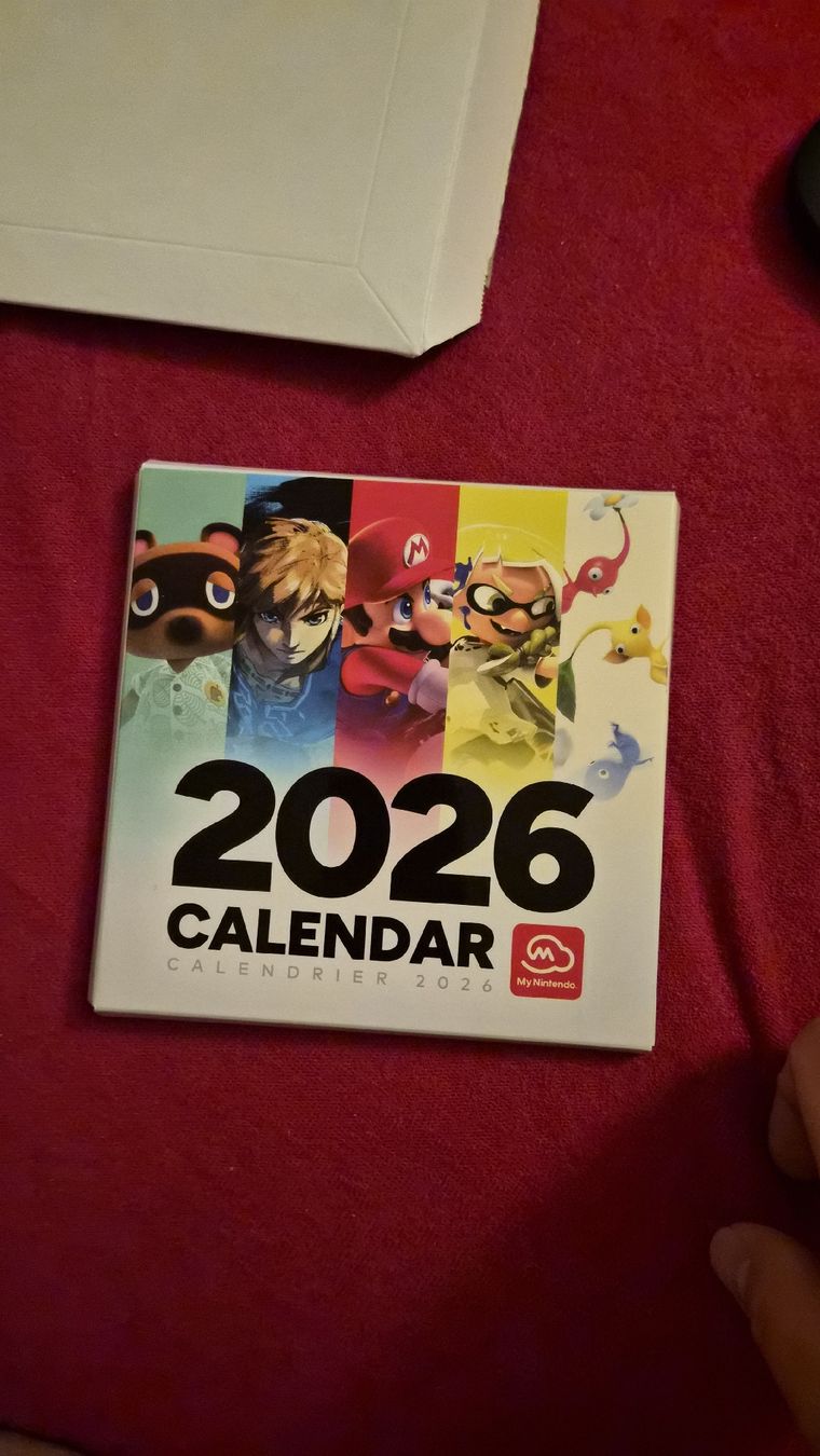 Calendari: Offizieller Nintendo 2026 Kalender – Nuovo e nell'imballaggio originale da Wabern venduto da konbini