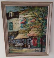 Oelgemälde "Paris, Place de Tertre, 1983" (Pierre Poirié)