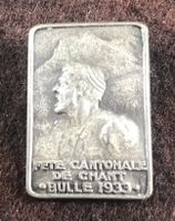 ANTIKE ANSTECKNADEL FETE CANTONALL BULLE 1933