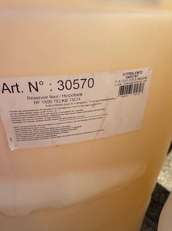Riscaldamento: Citerne Mazout 1500L confort basic – Usato da Coppet venduto da Sabrem 1