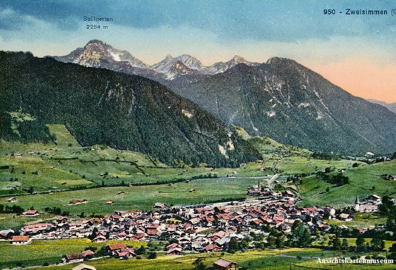 Cartoline postali: Zweisimmen - c1915 – Usato da Emmenbrücke venduto da teestube