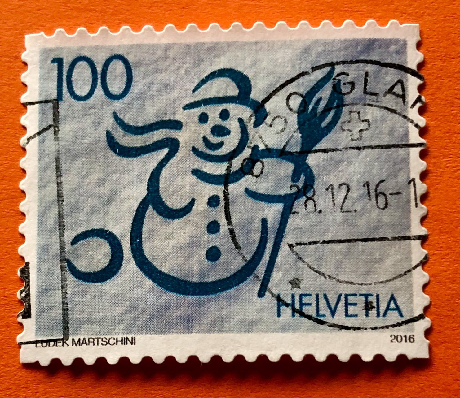 Tutti i francobolli: Nr.1612  Schneemann Dauermarken GESTEMPELT 2016   – Usato da Aarau venduto da Billa007
