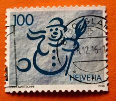 Nr.1612  Schneemann Dauermarken GESTEMPELT 2016  