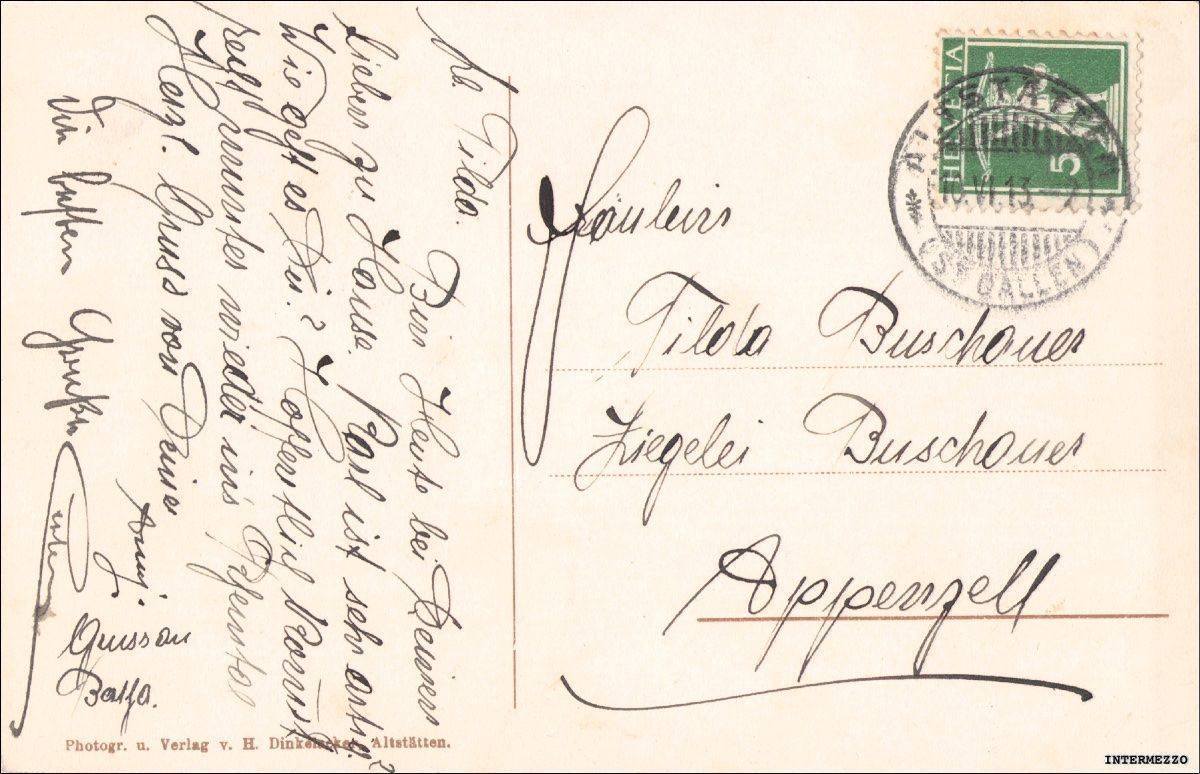 Cartes postales: Altstätten SG // Gesamtansicht 1913 – D'occasion à Basel par intermezzo12 1
