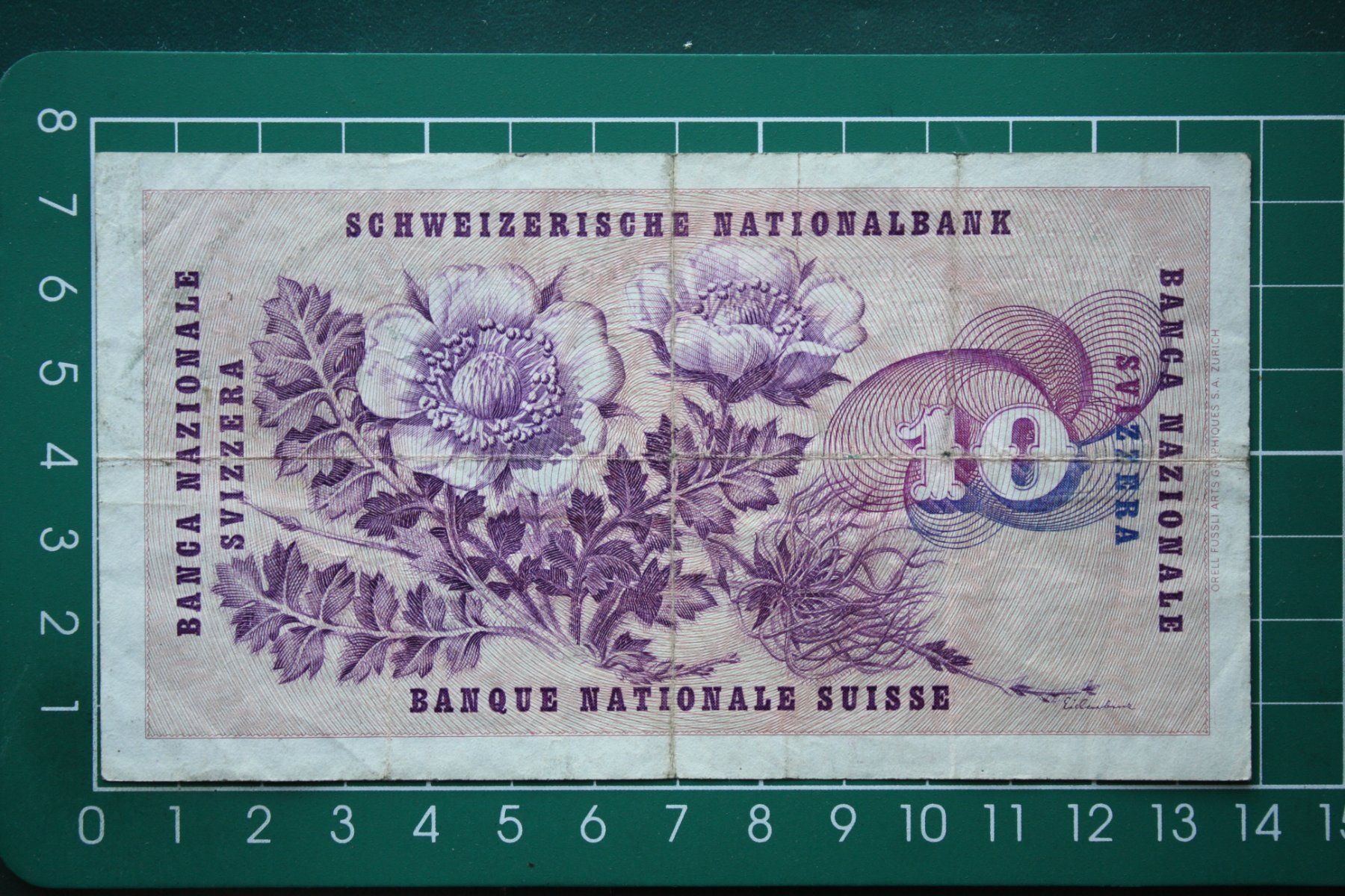Banconote: gottfried keller banknote 10 franken 1965 – Usato da Laupen BE venduto da Gufi57 1