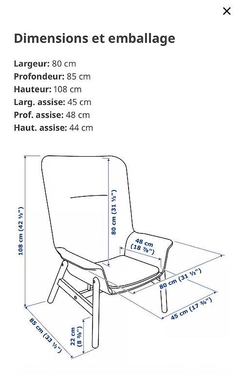 Ikea Poltrone: Fauteuil Vedbo (ikea) x2 – Usato da Belmont sur lausanne venduto da rkalter 2