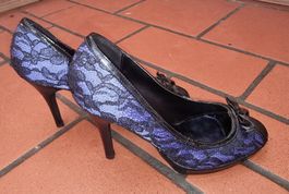 Damenschuhe Pumps Graceland blau Grösse 39 Spitzen-Pumps