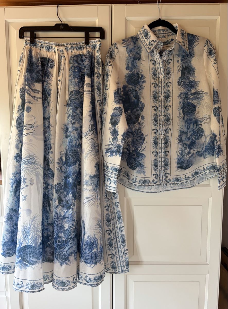 Kleider: Linen Blend Blouse & Skirt – Neu (gemäss Beschreibung) aus St.Josefen von lop_lh8d 5