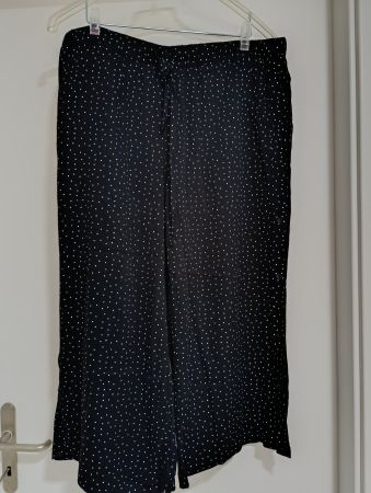 Pantalon à petits pois blanc