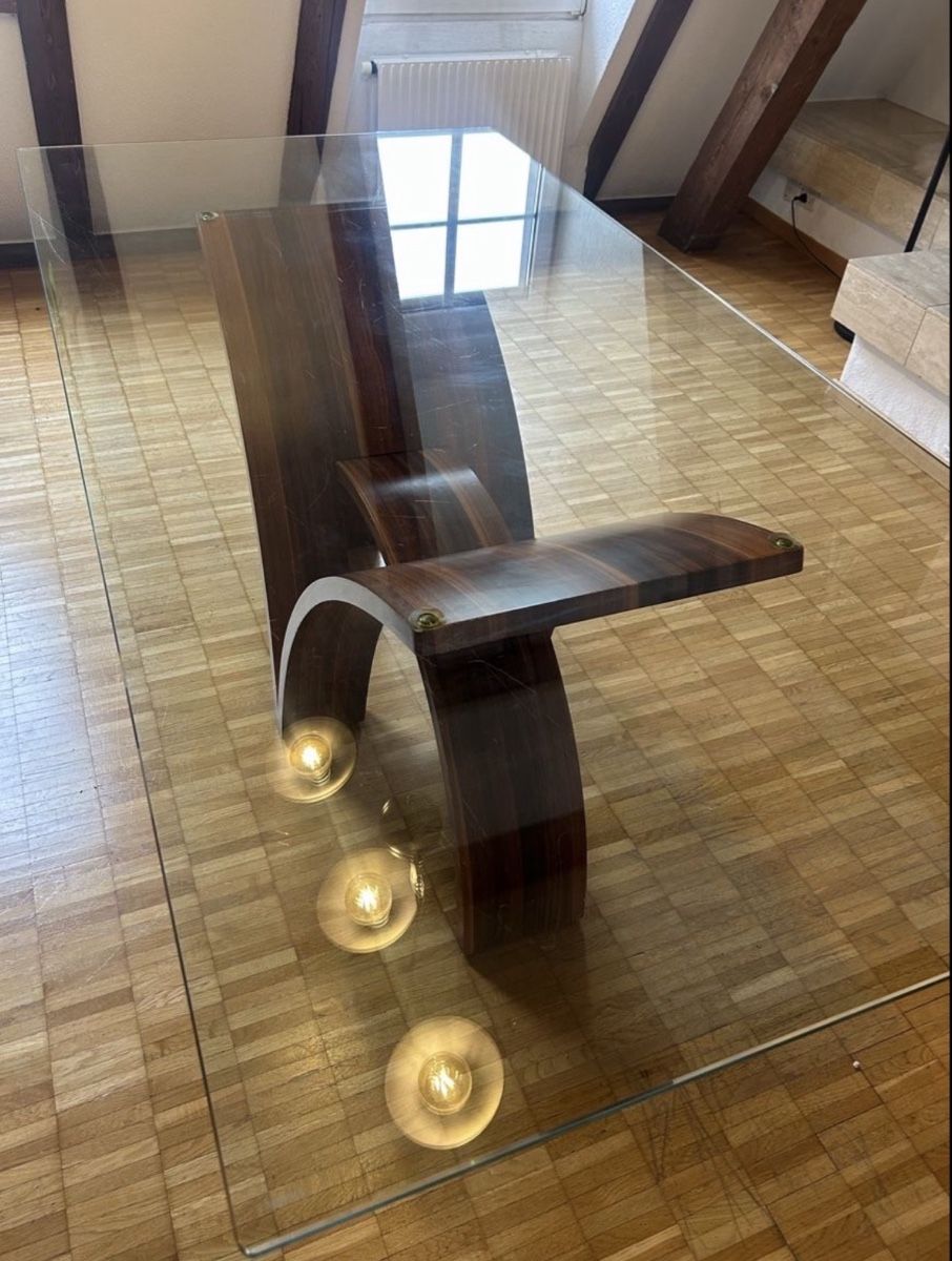 Tische: Designer Holztisch mit Glasplatte - Esstisch – Gebraucht aus Rorschach von ilo_jxk7 2