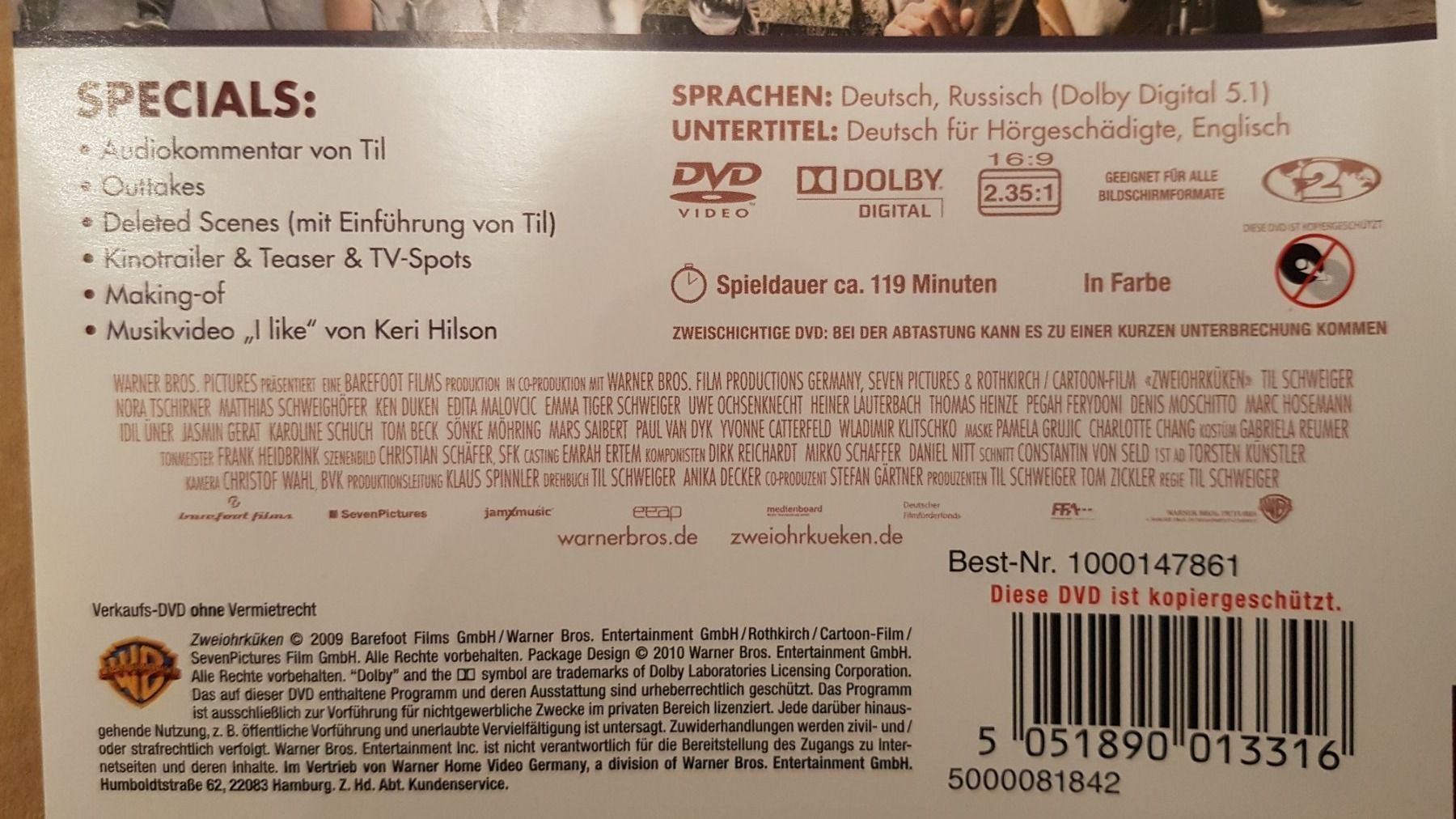 Tutti i DVDs: DVD Zwei Ohr Kücken / Til Schweiger – Usato da Oetwil am See venduto da fineli2 1